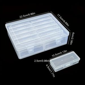 6/12 adjustable rectangular storage boxes suitable for crafts beads jewelry with dividers