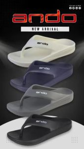 Ando bravo 01 sandal jepit pria eva ringan kekinian sendal japit cowok lentur tahan air terbaru 38-43