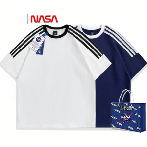 American Vintage Heavyweight Cotton 3 Stripe Short Sleeve T-Shirt