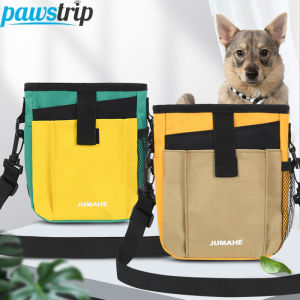 Portable Dog Training Treat Bag Large Capacity Pet Reward Waist Bag Multi-functional Puppy Snack Bag with Waste Bag Dispenser