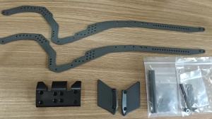 Carbon Fiber LCG Custom Build Chassis Kit and Link Kit for 1/10 RC Rock Crawler Capra F10 Axle