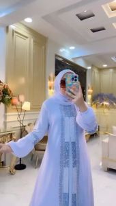 ZIFA FASHION // COD // MODEL GAMIS ABAYA PUTIH BORDIR PAYET // ABAYA PUTIH BANYAK MODEL READY SIZE M L XL XXL JUMBO // ABAYA UMROH ABAYA HAJI ABAYA MANASIK // KUMPULAN ABAYA PUTIH BESTSELLER POPULER
