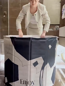 อ่างอาบน้ำแบบพกพาหนาเก็บความร้อนแช่อ่างอาบน้ำพับได้อ่างอาบน้ำน้ำแข็งสำหรับถังอาบน้ำสำหรับผู้ใหญ่