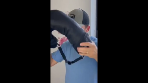 OHHDEER Bantal Leher U Travel Simpan Baju DIY | DIY U-Shaped Travel Neck Pillow Clothes Storage Bag