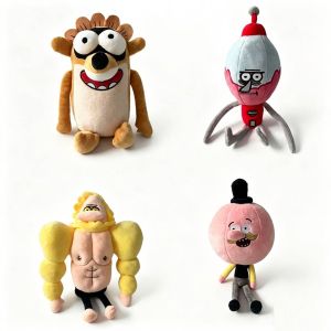 LZ60 Regular Show Rigby Pops Plushie Stuffed Doll Cartoon Figure Toy For Animation Fans Desktop Ornament L60Z