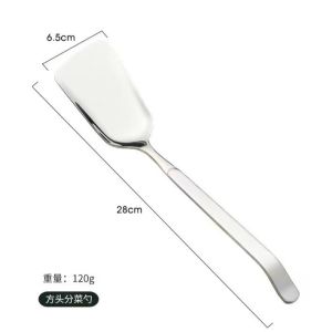 Stainless Steel Thickened Golden Long Handle Serving Spoon Cooking Spoon Public Utensil for Business Use Non-Disposable