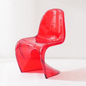 Red Pan Dong Acrylic Transparent Chair White Color Leisure Chair Creative Makeup Stool Gift Box Cushion Trolley Simple Style Gradient Color