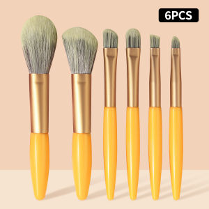 New 6Pcs Makeup Brush Set Makeup Concealer Brush Blush Loose Powder Brush Eye Shadow Highlighter Foundation Brush Beauty Tools