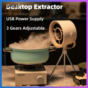 Portable desktop range hood USB power supply range hood mini large suction fan with filter 3 levels suitable for indoor barbecue hot pot