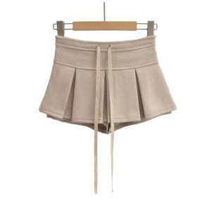 Váy Ngắn Xếp Ly Mini Cạp Cao Phong Cách Thể Thao Thiết Kế Xếp Ly Ngắn Đến Mắt Cá Chân Ngọt Ngào Cho Học Sinh