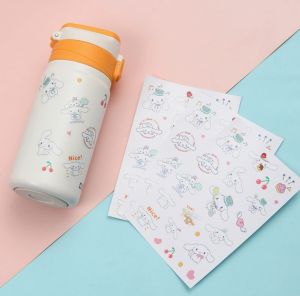 🔥chageey👍 Sanrio stickers Cinnamoroll Kuromi Melody Big Ear Dog Spot Self-adhesive Cartoon Notebook Sticker Wholesale