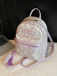 Embroidered Mini Lightweight Double Shoulder Bag for Women 2025 New Style Fresh Outgoing Commuter Bag No Brand Registered Trademark