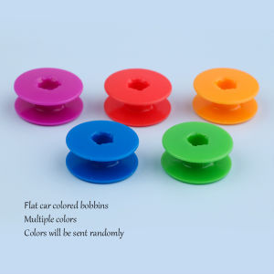 Colorful Plastic Bobbins for Sewing Machines Durable Heat-Resistant Material Compatible with Flatbed/Computerized Machines Anti-