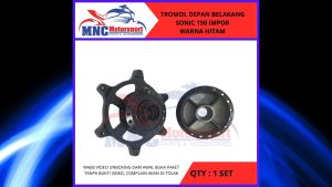 TROMOL HITAM SONIC 150 DEPAN BELAKANG BAHAN IMPOR
