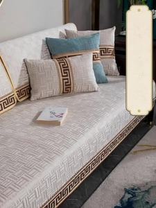 Chenille Sofa Seat Cushion Cover Non Slip Furniture Protector Universal All Season Living Room Washable