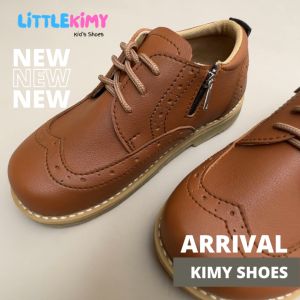 LITTLEKIMY - Sepatu Anak Laki-Laki Perempuan | Sepatu Sekolah Premium Wingtip Tan