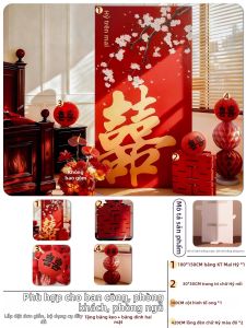 ETY | Trang Trí Đèn Lồng Bảng KT Cho Phòng Cưới Bộ Đầy Đủ