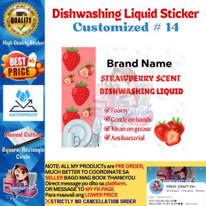 Dishwashing Liquid Sticker CUS#14 WATERPROOF