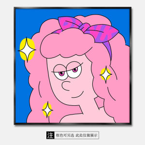 ภาพวาดตกแต่งไม่ต้องเจาะรูภาพวาดแขวนภาพติดผนังพื้นหลังโซฟาภาพโปสเตอร์ภาพประกอบการ์ตูนน่ารักสไตล์เกาหลีสำหรับห้องนั่งเล่นห้องนอน