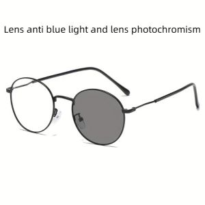 1pc New Metal Eyeglass Frames for MenS And WomenS with Photochromic Lenses Can Block Blue Light