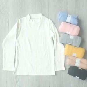 Áo Giữ Nhiệt Thu Đông Cho Bé Gái Bé Trai Vải Sồi Len Tăm Kín Cổ Siêu Mềm Mịn Và Ấm Áp