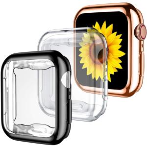 Case for Apple Watch Series 9/8/7/SE 45mm 41mm 42mm 38mm Women Men 44mm 40mm iWatch Case Soft TPU Bumper Cover for Apple Watch Series 6 5 4 3 2 1 44mm 40mm