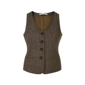 LANCY FROM 25 | Vintage Linen U-Neck Tank Top Elegant
