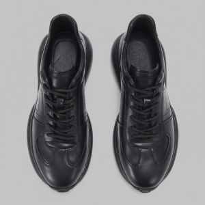 Mens Full Grain Leather Sneakers Durable Outdoor Walking Shoes Designer Casual Style
