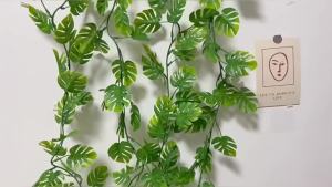 170cm Artificial Hanging Plants Fake Tropical Plants Vines Plastic Monstera Leaves Turtle Leafs for Garden Wedding Home Decor