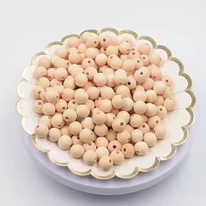 EELHOE | Round Wood Spacer Bead Natural Unpainted Wooden Ball Beads DIY Craft Jewelry