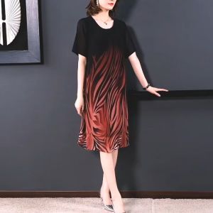 Đầm dự tiệc trung niên V54 - Váy voan nữ thời trang dạ hội trung tuổi cho mẹ dáng suông - Áo đầm đẹp cao cấp sang trọng cho người lớn tuổi U40 U50 U60 U70 Bigsize người mập size lớn giá rẻ
