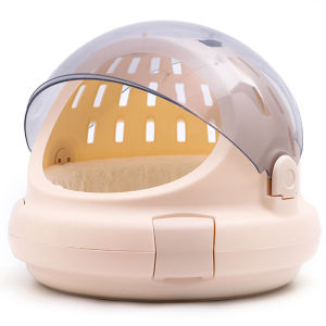 Portable Spacecraft Cat Carrier Winter Warm Dog House Cat Cage Two-Way Transparent Carrying Airplane Box Pet Supplies