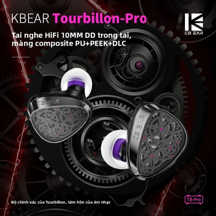 Tai Nghe KBEAR Tourbillon-Pro TB-PRO 10mm DD Có Độ Phân Giải Cao, Có ...