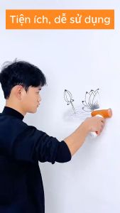 Lăn Sơn Mini Thông Minh Có Bình Chứa – Dụng Cụ Sửa Tường Che Trầy Xước Bong Tróc Ố Vàng 5 Màu