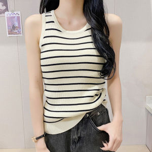 LUQIAN | Plus Size Ice Silk Sleeveless Top Knit Tank Vest