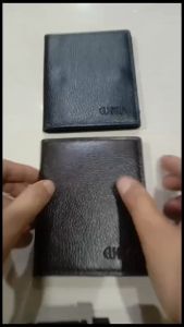 CUIKCA HF054 DOMPET KARTU TIPIS DENGAN KANCING PENGUNCI BAHAN SINTETIS KILAT BISA PRIA DAN WANITA