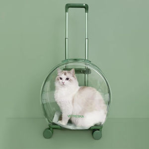 Portable Fashion Travel Pet Dog Cat Transport Bag Rolling Luggage Backpack Handbag Trolley Case Outing Car Pet Products