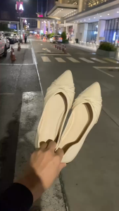 Giày Búp Bê GD05 Xoắn Trơn Da Siêu Êm