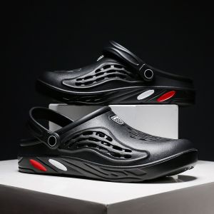 Giày Lỗ Dừa Dép Lê Bít Mũi Văn Phòng Đi Bên Ngoài Mùa Hè Cho Nam Xăng Đan Đi Biển Thể Thao Cảm Giác Giẫm Đạp Ngoài Trời Cho Nam