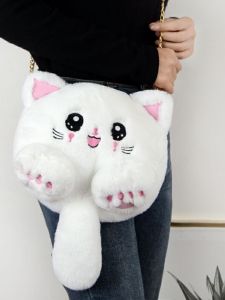 NALLCHEER กระเป๋าสะพายผญ กระเป๋าสะพาย  กระเป๋าตุ๊กตาแฟชั่น กระเป๋าตุ๊กตาแมวน่ารักตุ๊กตาหุ้มขวดกระเป๋าสะพายไหล่สะพายข้างของเด็กผู้หญิง กระเป๋าสะพายผู้หญิง