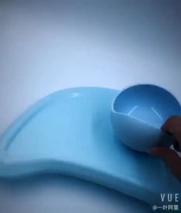 Lavender.thai ชามซิลิโคนพาสเทล  เข้าไมโครเวฟได้ ชามป้อนข้าวเด็ก