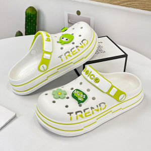 Cute Rabbit Design Anti-Slip Beach Shoes Womens Outdoor Wear Hole Hole Sandals Korean Style Cartoon Nurse Slippers