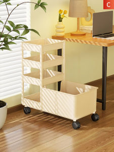 Portable Multi-level Book Storage Box with Wheels