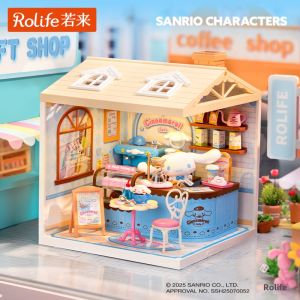 JINWUCHUANGYI | Hộp Đồ Chơi Lắp Ráp Bất Ngờ Cinnamoroll Cafe Sanrio Super World