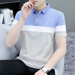 TUCANO | Loose Casual Business Block Color Turn-Down Collar Short Sleeve Polo Shirt