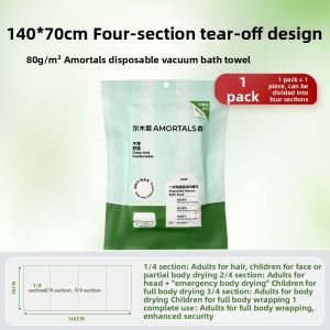 AMORTALS | Disposable Vacuum Tear-Off Thick Large Travel Towel Individually Packaged