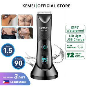 Kemei KM-1840 Pubic Hair Trimmer For Men Women Vagina Shaver Waterproof Bikini Body Epilator Hair Remover Clipper