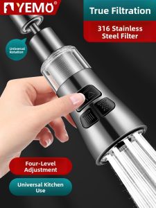 YEMO | Chlorine Removal & Scale Prevention Kitchen Faucet Filter with Splash Guard