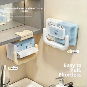 MANJIELI | Hole-Free Paper Towel Storage Rack U Shape