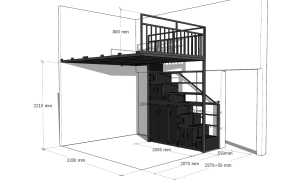 Loft bed customize for condo singapore